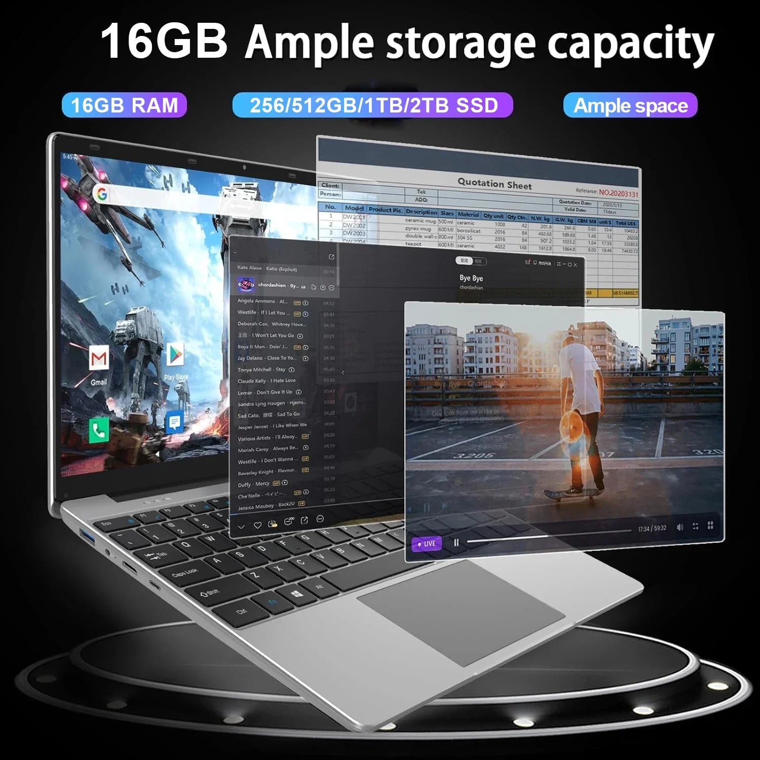 15.6" Gaming Laptop — Intel Core i9-10980HK, 16GB RAM, Windows 11 Pro — product image 9