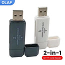 2-in-1 USB Card Reader Micro SD TF Memory Card Reader USB2.0 High Speed Transfer Adapter - Gadgets