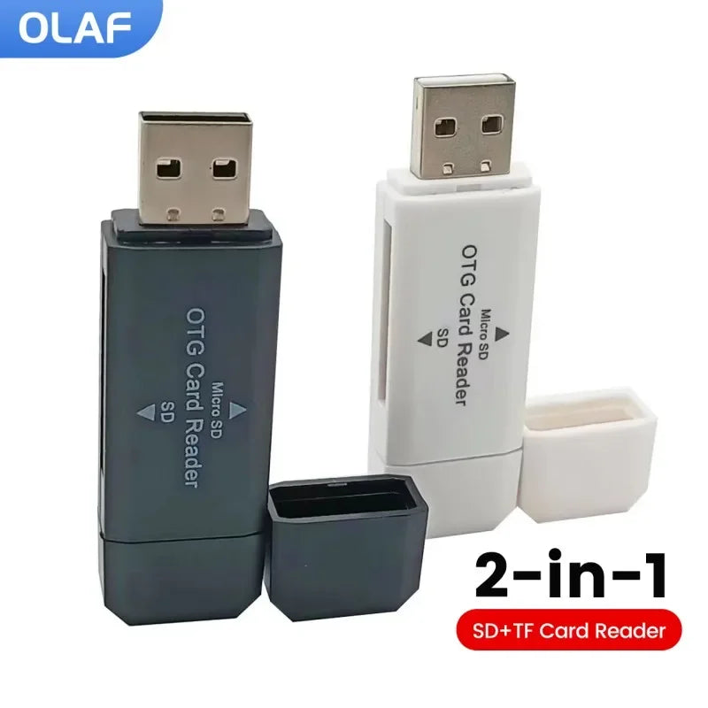 2-in-1 High-Speed USB Card Reader for Micro SD & TF Cards