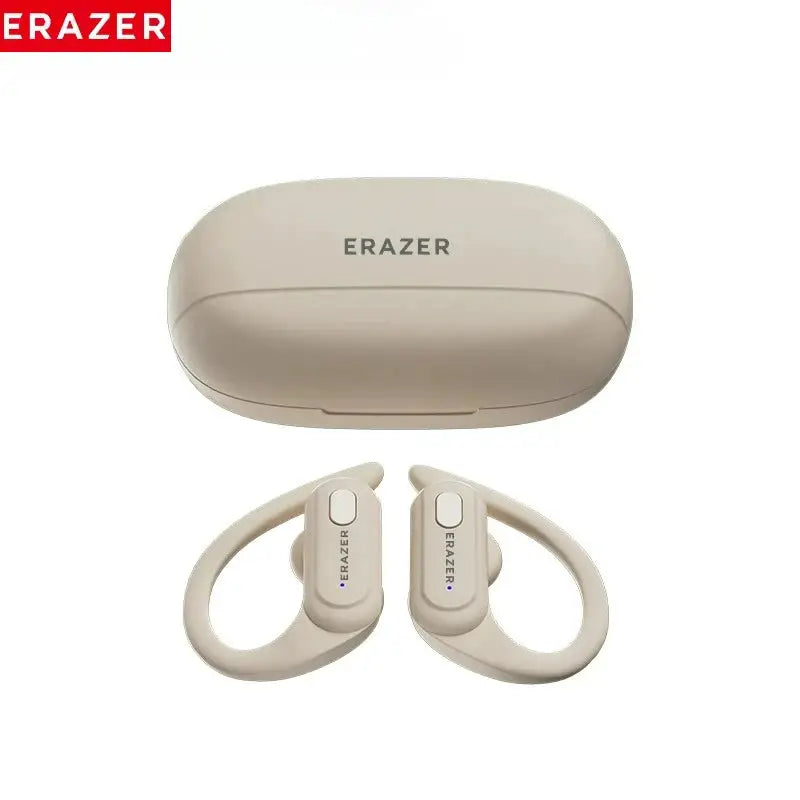 ERAZER XT60 PRO wireless in-ear headphones with beige charging case; includes two earphones