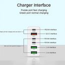 160W Multi Ports USB Charger Type C Fast Charging EU/US/UK Plug Wall Chargers 3PD 3USB Quick Charge 3.0 Universal Travel Adapter