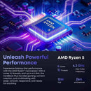 CHUWI CoreBook Plus 16 Inch AMD Ryzen 5 Laptop Up to 4.0GHz FHD Screen 16GB RAM 512GB SSD Metal Body Notebook With Cooler