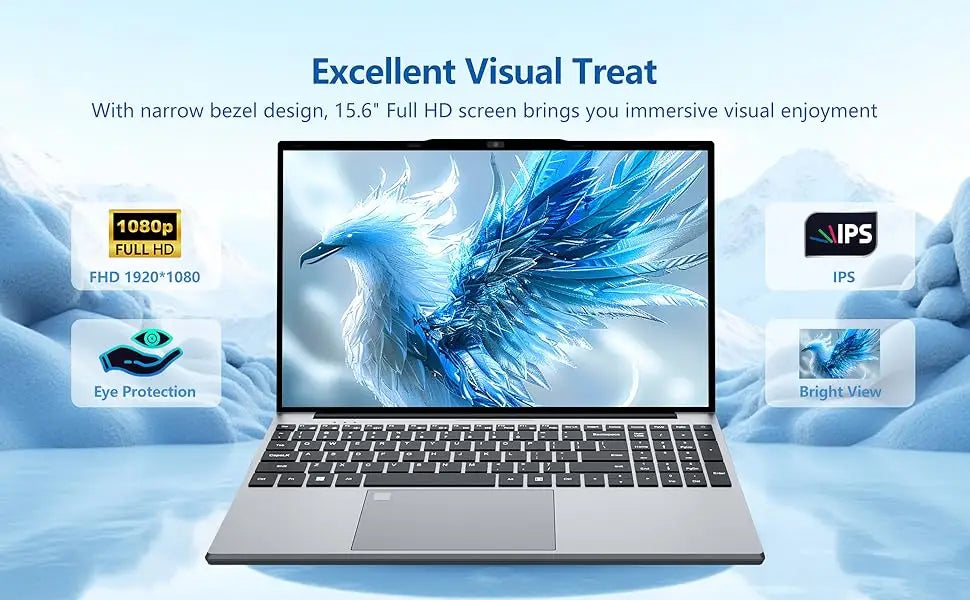 15.6" Intel Core i9 Gaming Laptop – 16GB RAM | FHD IPS | Fingerprint | Windows 11 | Metal Build