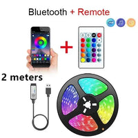 Smart LED Strip Lights 5050 RGB - Remote Control Flexible Tape - Gadgets