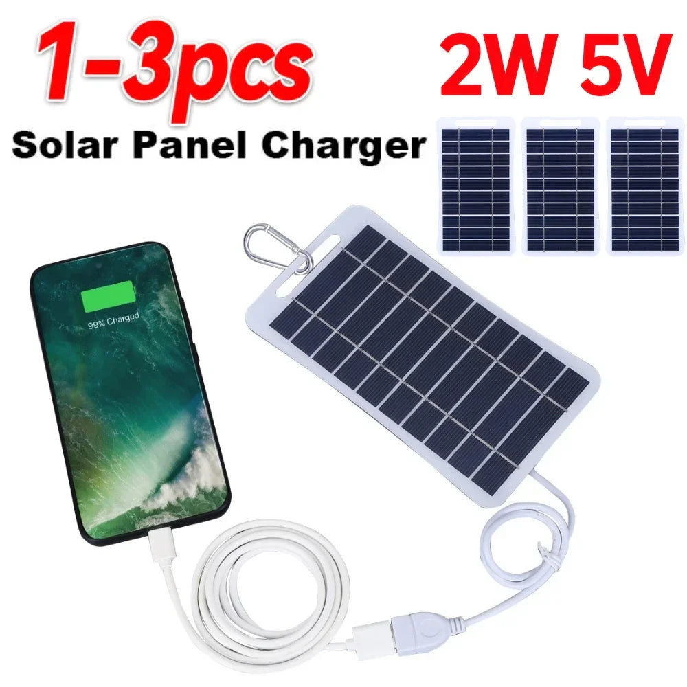 ALLOYSEED Portable Solar Panel 2W 5V USB Charger