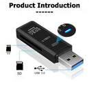 TF+SD 2-in-1 Card Reader USB 3.0/2.0 High-speed Card Readers for Tablet Laptop PC Camera Data Reading Accessories White Black - Gadgets