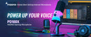 MAONO USB/XLR Gaming Microphone for PC PD100X Dynamic Microphone Noise Reduction Headphone Jack RGB for Streaming Podcasting