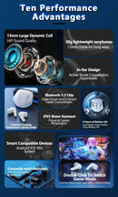 Choice Lenovo GM2 Pro TWS Wireless Headphones Earphone Bluetooth-compatible 5.3 Waterproof Headset with Mic for Xiaomi iPhone - Gadgets