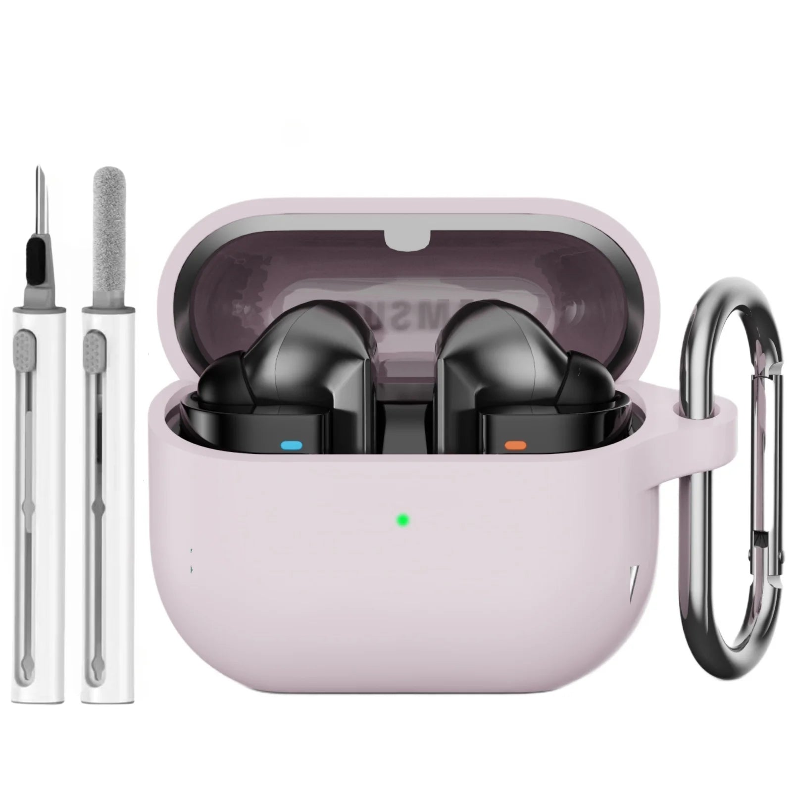for samsung buds 3/galaxy buds3 pro case with cleaning kit silicone protective cover for galaxy buds 3 buzz 3Pro with keychain