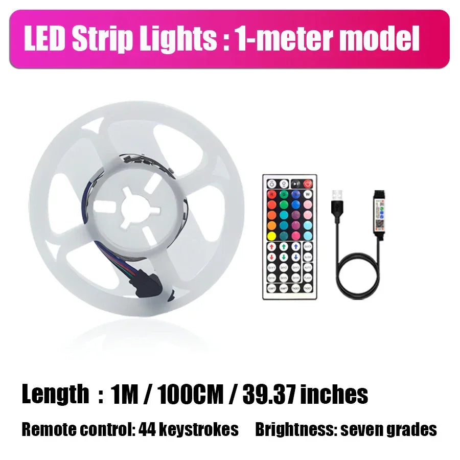 Smart LED Strip Lights with Wireless Remote Control - Gadgets