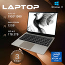 15.6" Office Laptop — Intel Atom x7, 12GB RAM, Up to 2TB SSD, Windows 11
