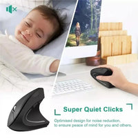 Wireless Vertical Ergonomic Mouse with Adjustable DPI - Gadgets