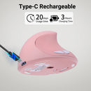 PloutoRich Wireless Vertical Mouse - Ergonomic Rechargeable Design - Gadgets