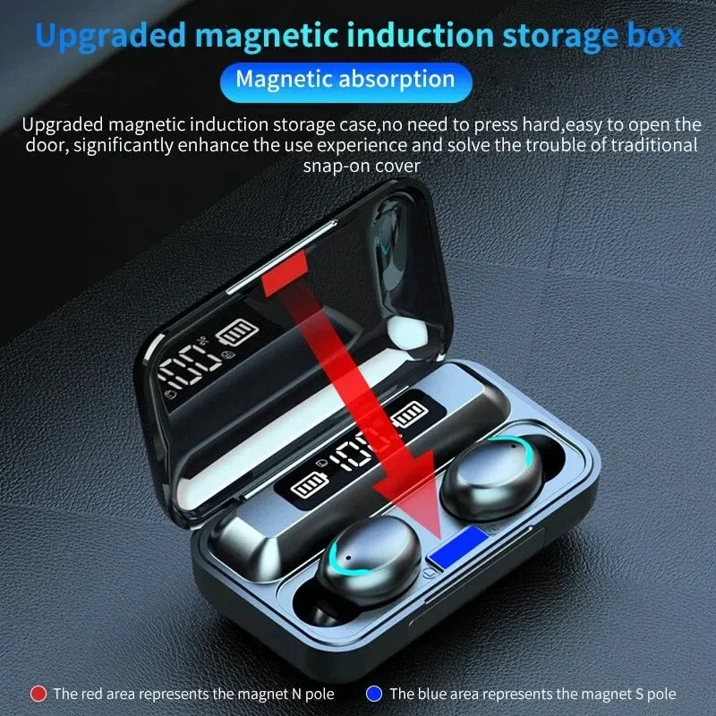 F9 Wireless Earphones Bluetooth TWS with LED Display