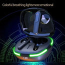 Pro60 ANC True Wireless Earbuds by RyGadgets in blue with neon-green glowing charging case