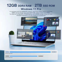 15.6" Office Laptop — Intel Atom x7, 12GB RAM, Up to 2TB SSD, Windows 11 — product image 2