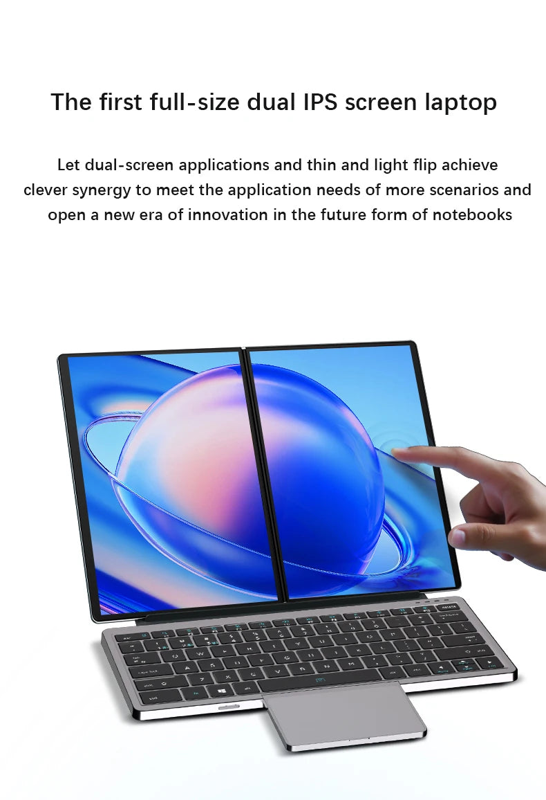 GLF-S2 Dual-Screen Laptop — Twin 10.9" Touch, Intel i3-1215U/N100, 2-in-1 — product image 9