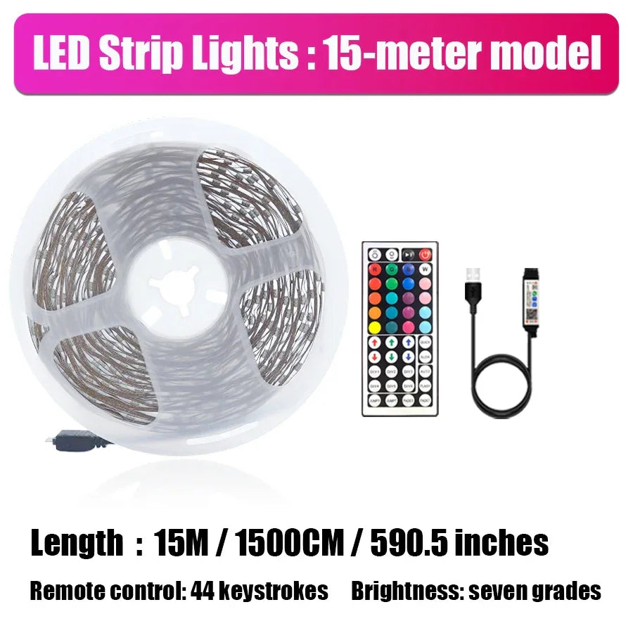 Smart LED Strip Lights with Wireless Remote Control - Gadgets