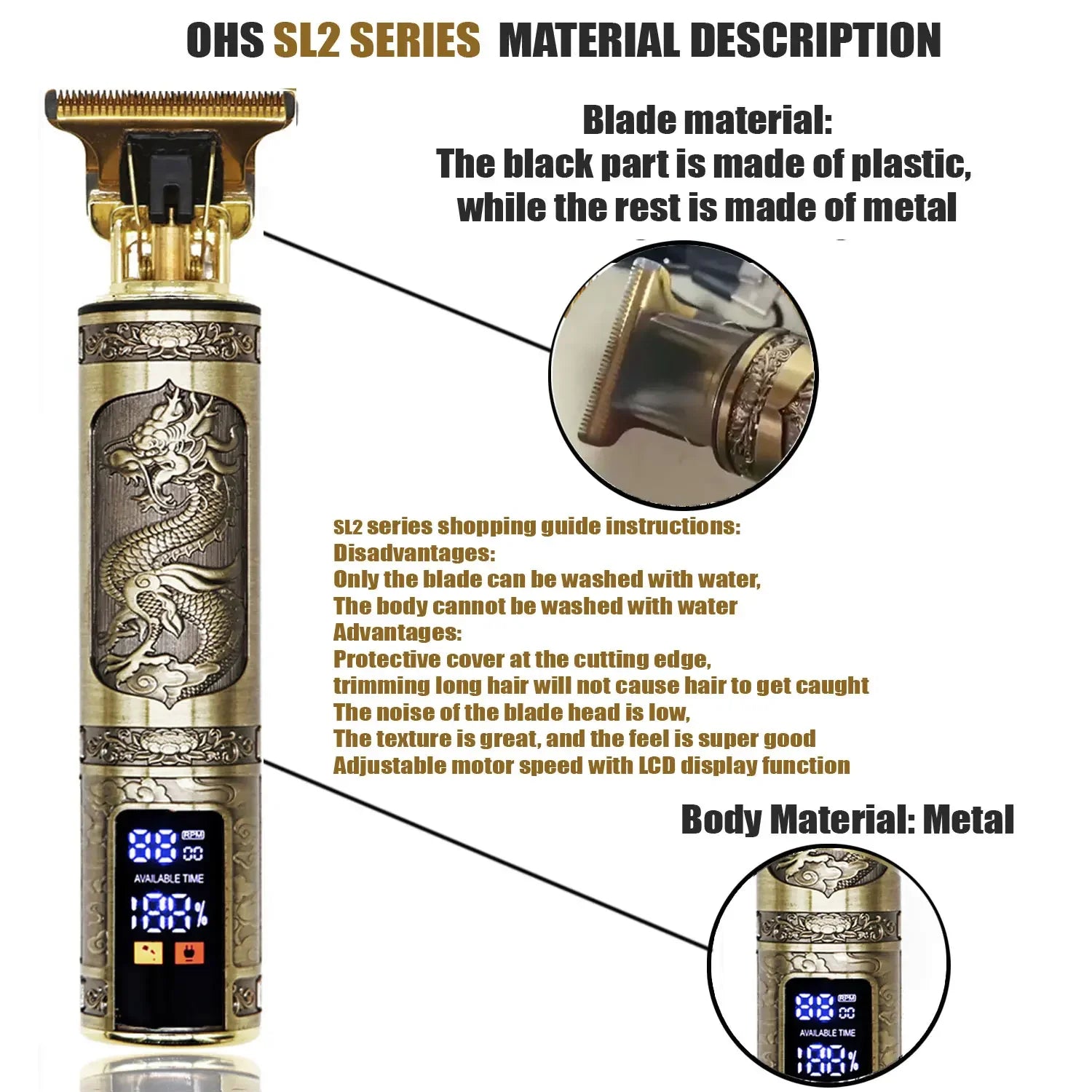 T9 Hair Clipper - Electric Beard and Body Hair Trimmer for Men - Gadgets