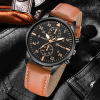 3PCS Men's Fashion Watch Set - Business Trend Versatile Retro Classic Round Dial Quartz Watch Set - Gadgets