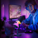 MAONO Microphone de jeu USB/XLR pour PC PD100X Microphone dynamique Réduction du bruit Prise casque RVB pour le streaming et le podcasting