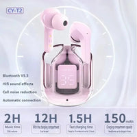Original T2 Wireless Bluetooth Earphone Transparent HIFI Headphones - Gadgets