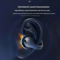Technova T75 Bluetooth 5.3 clip-on wireless earphones, blue-gray sports headset