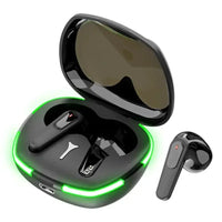 Pro60 ANC true wireless earbuds with charging case and green LED ring, Bluetooth 5.0