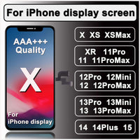 Écran OLED pour iPhone X XR XS Max, LCD Incell pour iPhone 11 12 13 Pro Max 13 Mini 14 Plus 15, écran d'affichage OLED et numériseur
