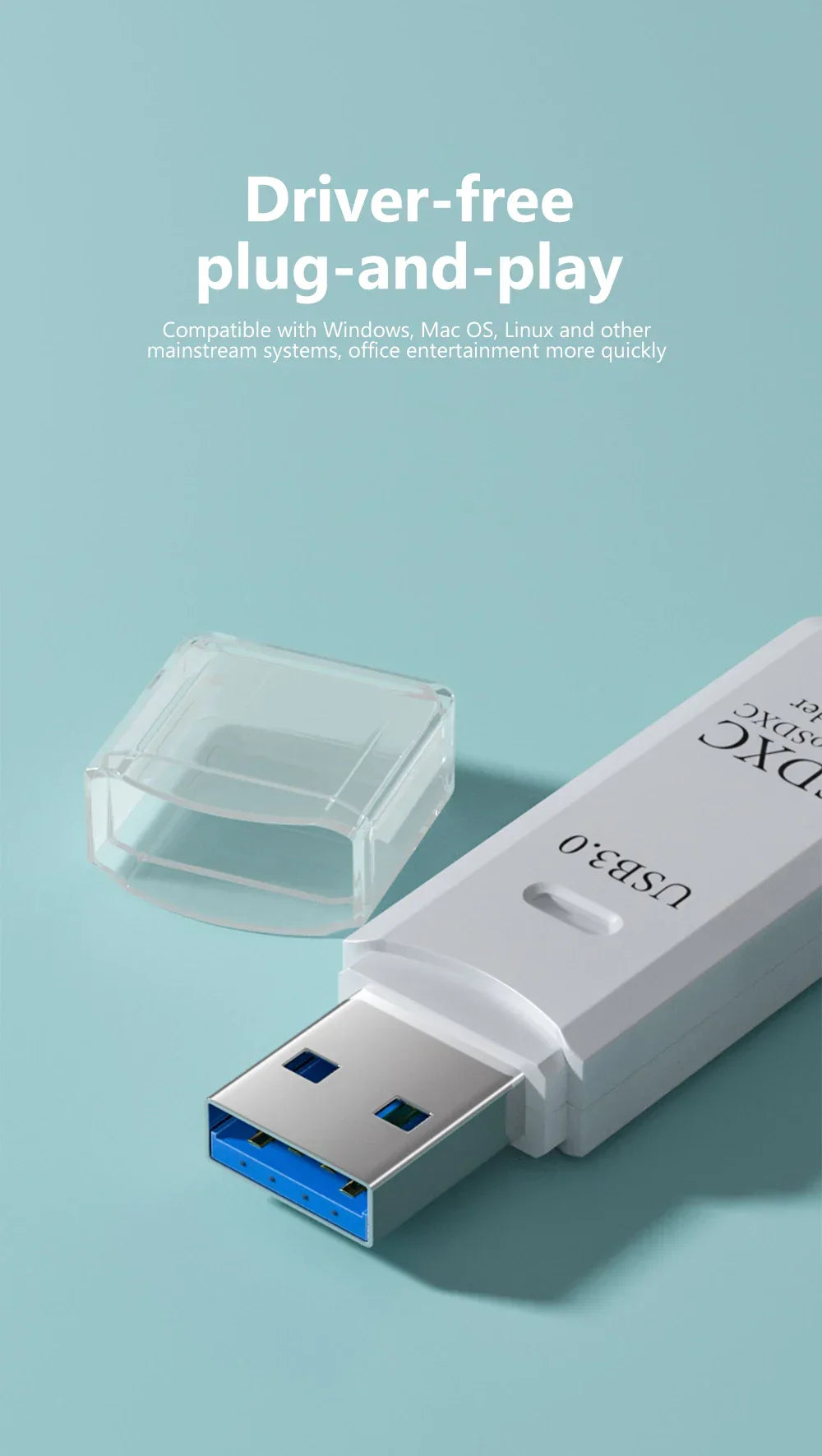 2 in 1 USB 3.0 Card Reader Micro TF sd card Reader usb adapter High Speed Cardreader TF Memory card For PC Laptop Accessories - Gadgets