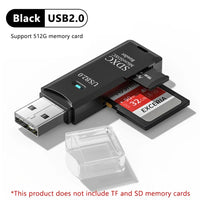 2 in 1 USB 3.0 Card Reader Micro TF sd card Reader usb adapter High Speed Cardreader TF Memory card For PC Laptop Accessories - Gadgets