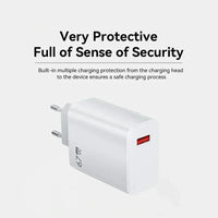 67W USB C Fast Charger Quick Charging Charger QC 3.0 USB Charger Adapter With Type C Charging Cable EU US UK Wall Power Adapter
