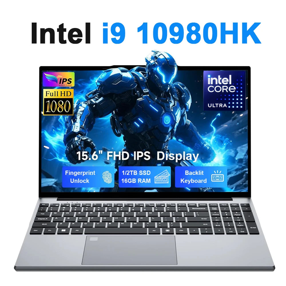 Portable 15.6" Gaming Laptop — Intel Core i9-10980HK/i9-9900U, 16GB RAM, Fingerprint Unlock — product image 14