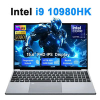 Technova portable 15.6-inch gaming laptop Intel i9-10980HK fingerprint unlock 16GB RAM 1/2TB SSD backlit keyboard