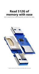 2 in 1 USB 3.0 Card Reader Micro TF sd card Reader usb adapter High Speed Cardreader TF Memory card For PC Laptop Accessories - Gadgets