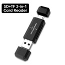 2-in-1 USB Card Reader Micro SD TF Memory Card Reader USB2.0 High Speed Transfer Cardreader Adapter For PC Laptop Accessories - Gadgets