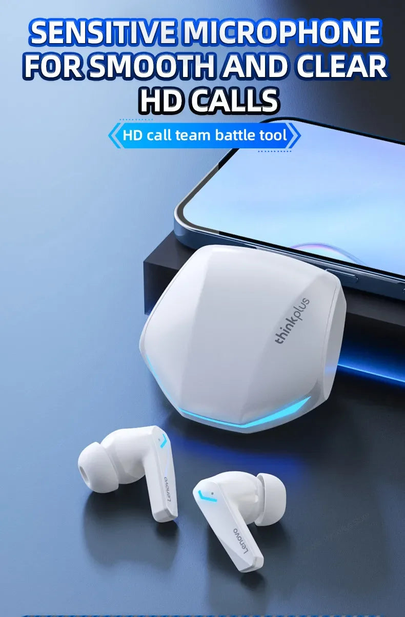Choice Lenovo GM2 Pro TWS Wireless Headphones Earphone Bluetooth-compatible 5.3 Waterproof Headset with Mic for Xiaomi iPhone - Gadgets