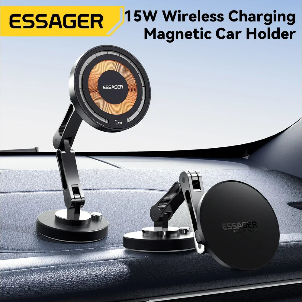 Essager Magnetic Wireless Charger Car Phone Holder 15W Fast Charging