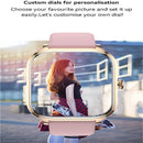 Technova 2.01-inch Bluetooth Calling Smartwatch with pink strap and gold-tone case