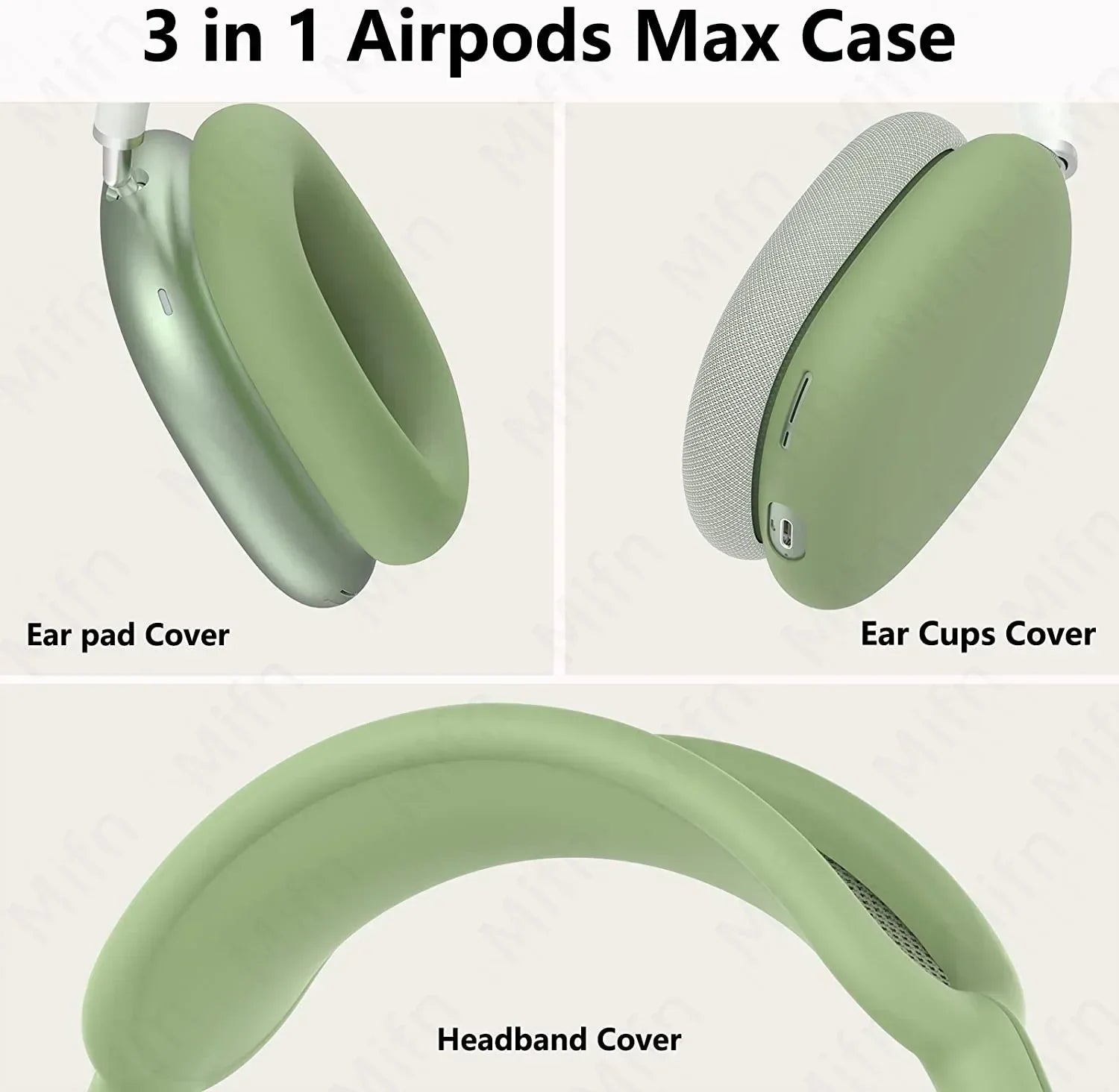 3 in 1 Soft Washable Headband Silicon Cover for AirPods Max 2021