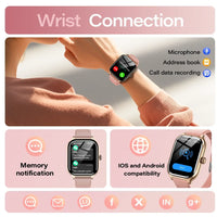 LAXASFIT 2025 New Smart Watch: Bluetooth Call & Message Reminder - Gadgets