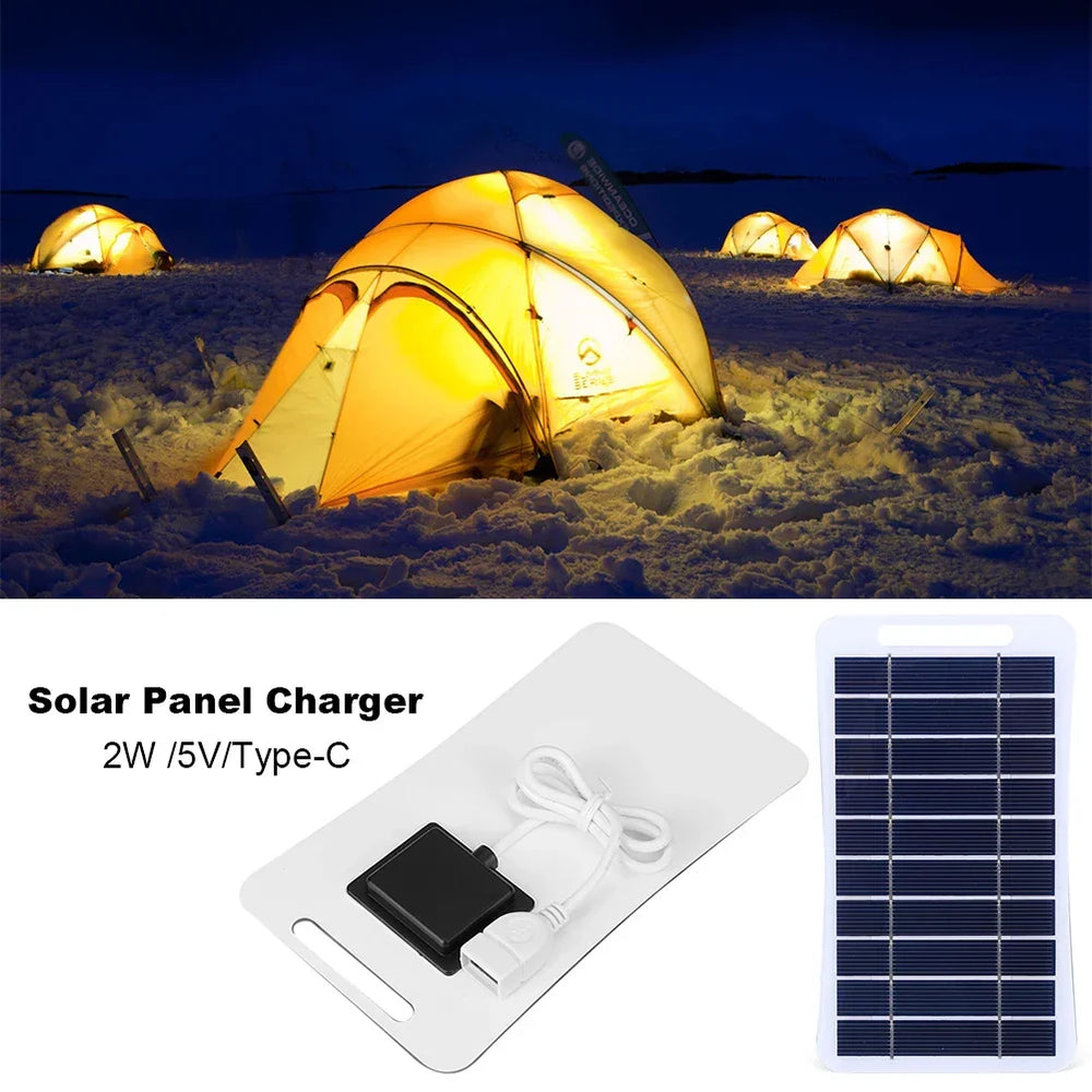 ALLOYSEED Portable Solar Panel 2W 5V USB Charger