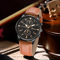 3PCS Men's Fashion Watch Set - Business Trend Versatile Retro Classic Round Dial Quartz Watch Set - Gadgets