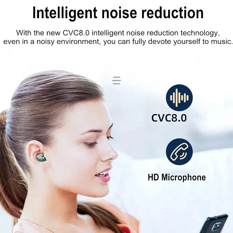 F9 Wireless Earphones Bluetooth TWS with LED Display - Gadgets