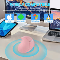 PloutoRich Wireless Vertical Mouse - Ergonomic Rechargeable Design - Gadgets