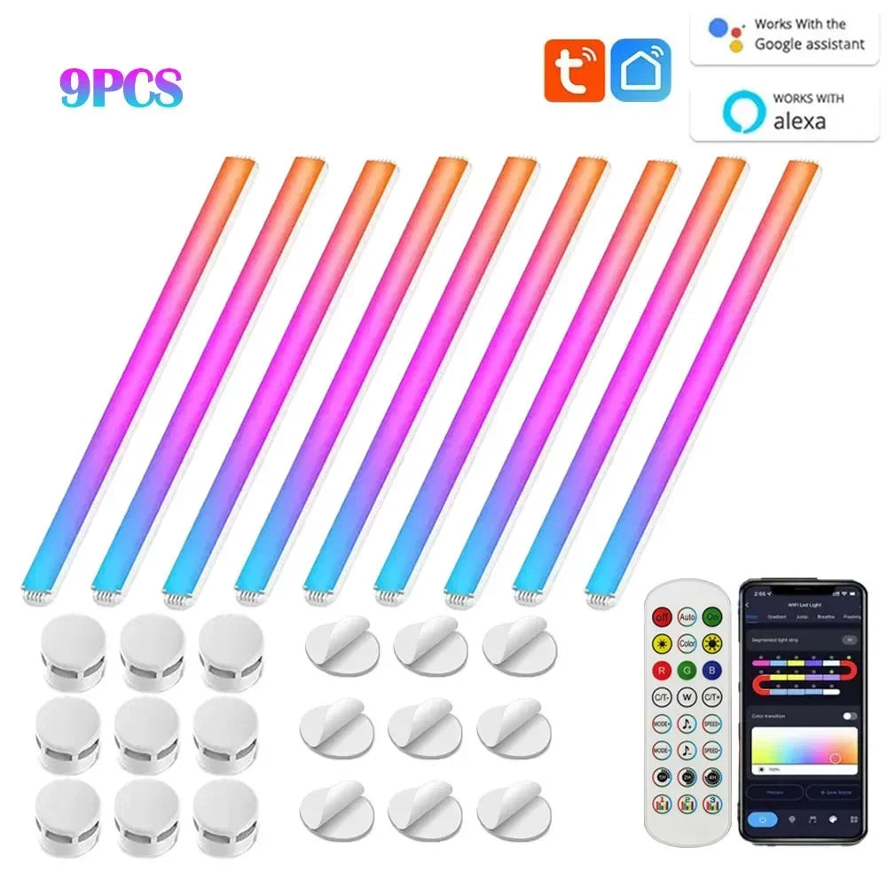 Smart LED Wall Light RGB IC Strip - DIY Atmosphere Night Light - Gadgets