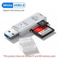 elough 2 in 1 USB 3.0 Card Reader Micro TF SD Card Reader USB Adapter - Gadgets