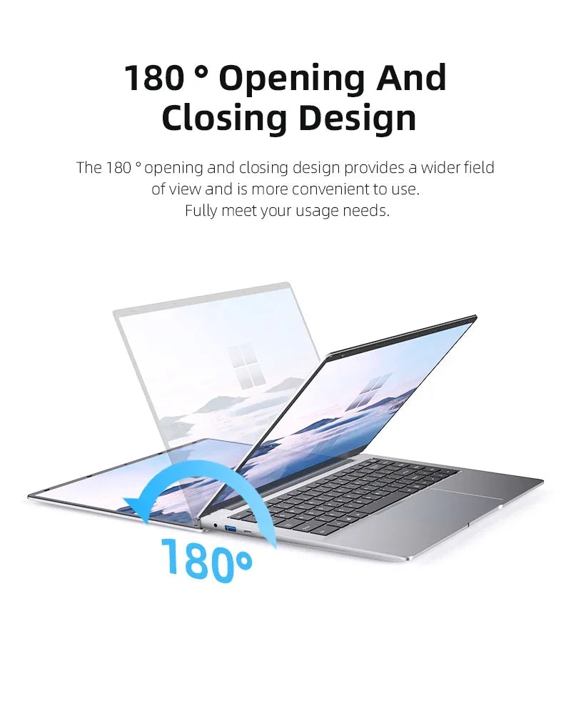 2025 Office Laptop Windows 11 Intel Atom x7 A3950 Notebook PC Gamer 12GB RAM 512GB 1TB SSD 1920*1080 Office Computer