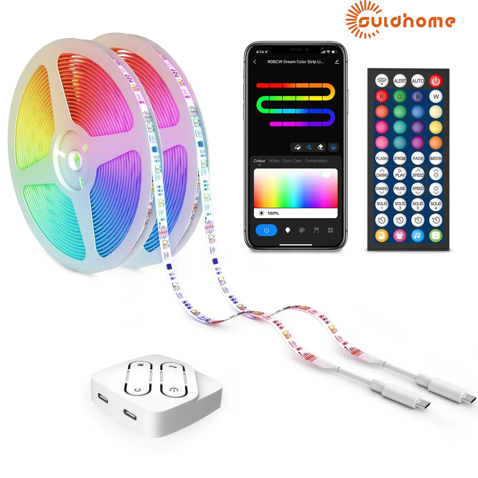 Smart LED Strip Light WIFI RGBICW-WW Waterproof Dream Color Changing