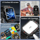 LAXASFIT New Outdoor Military Smartwatch - Bluetooth Talking Fitness Watch - Gadgets
